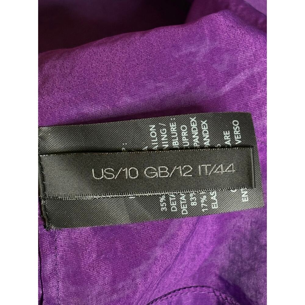 Donna Karan Vintage Purple Silk Blouse Size 10 - Picture 5 of 11